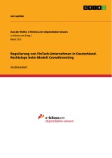 Regulierung von FinTech-Unternehmen in Deutschland. Rechtslage beim Modell Crowdinvesting