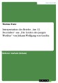 Interpretation des Briefes „Am 12. Dezember“ aus „Die Leiden des jungen Werther“ von Johann Wolfgang von Goethe