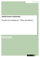 Teacher Development - Ways and Means