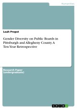Gender Diversity on Public Boards in Pittsburgh and Allegheny County. A Ten-Year Retrospective