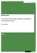 Der Innere Monolog in Arthur Schnitzlers 