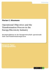 Operational Objectives and the Transformation Process in the Energy/Electricity Industry