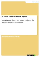Introduction direct tax play a vital tool for revenue collection in Ghana