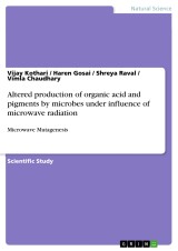 Altered production of organic acid and pigments by microbes under influence of microwave radiation