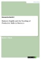 Business English and the Teaching of Productive Skills in Morocco