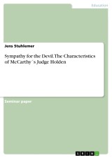 Sympathy for the Devil. The Characteristics of McCarthy´s Judge Holden