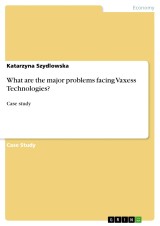 What are the major problems facing Vaxess Technologies?