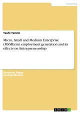 Micro, Small and Medium Enterprise (MSMEs) in employment generation and its effects on Entrepreneurship