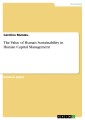The Value of Human Sustainability in Human Capital Management