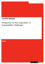 Prospectus on Post September 11 Sustainability Challenges