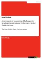 Assessment of Leadership Challenges in Leading Organizational Performance in the Public Sectors