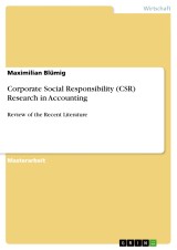 Corporate Social Responsibility (CSR) Research in Accounting