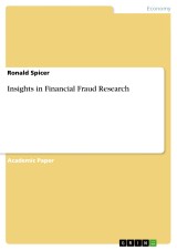 Insights in Financial Fraud Research