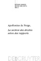 Apollonius de Perge, La section des droites selon des rapports