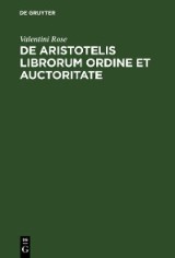 De Aristotelis librorum ordine et auctoritate