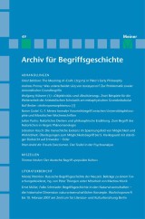 Archiv für Begriffsgeschichte. Band 49