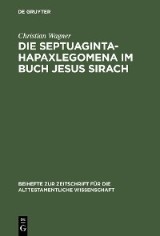 Die Septuaginta-Hapaxlegomena im Buch Jesus Sirach