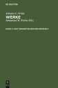 Johann G. Fichte: Werke / Zur theoretischen Philosophie II