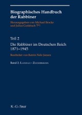 Biographisches Handbuch der Rabbiner / Die Rabbiner im Deutschen Reich 1871-1945