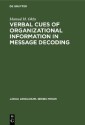 Verbal cues of organizational information in message decoding