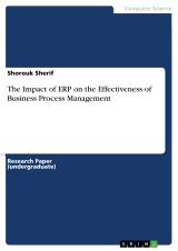 The Impact of ERP on the Effectiveness of Business Process Management