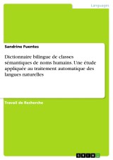 Dictionnaire bilingue de classes sémantiques de noms humains. Une étude appliquée au traitement automatique des langues naturelles