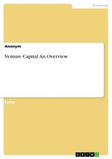 Venture Capital. An Overview