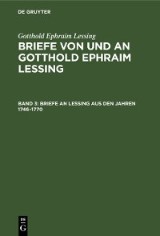 Briefe an Lessing aus den Jahren 1746-1770