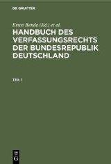 Handbuch des Verfassungsrechts der Bundesrepublik Deutschland