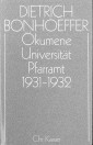 Ökumene,  Universität ,  Pfarramt  1931-1932