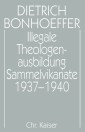 Illegale Theologenausbildung: Sammelvikariate 1937-1940