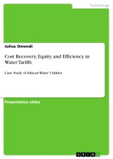 Cost Recovery, Equity, and Efficiency in Water Tariffs