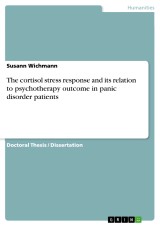 The cortisol stress response and its relation to psychotherapy outcome in panic disorder patients