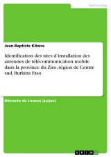 Identification des sites d'installation des antennes de télécommunication mobile dans la province du Ziro, région de Centre sud, Burkina Faso