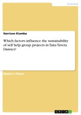 Which factors influence the sustainability of self help group projects in Taita Taveta District?