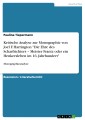 Kritische Analyse zur Monographie von Joel F. Harrington "Die Ehre des Scharfrichters - Meister Frantz oder ein Henkersleben im 16. Jahrhundert"