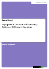 Asymptotic Condition and Deficiency Indices of Difference Operators