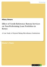 Effect of Credit Reference Bureau Services on Non-Performing Loan Portfolios in Kenya