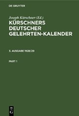 Kürschners Deutscher Gelehrten-Kalender. 3. Ausgabe 1928/29
