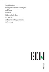 Kleinere Schriften zu Goethe und zur Geistesgeschichte 1925-1944