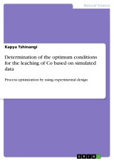 Determination of the optimum conditions for the leaching of Co based on simulated data