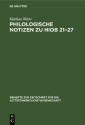 Philologische Notizen zu Hiob 21-27