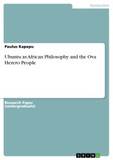 Ubuntu as African Philosophy and the Ova Herero People