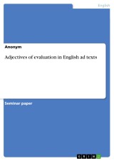 Adjectives of evaluation in English ad texts