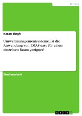 Umweltmanagementsysteme. Ist die Anwendung von EMAS easy für einen einzelnen Raum geeignet?