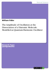 The Amplitude of Oscillation at the Dissociation of a Diatomic Molecule. Modelled as Quantum Harmonic Oscillator