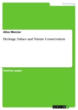 Heritage, Values and Nature Conservation