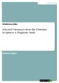 Selected Utterances from the Christian Scriptures. A Pragmatic Study