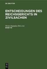 Entscheidungen des Reichsgerichts in Zivilsachen. Band 115