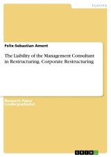 The Liability of the Management Consultant in Restructuring. Corporate Restructuring